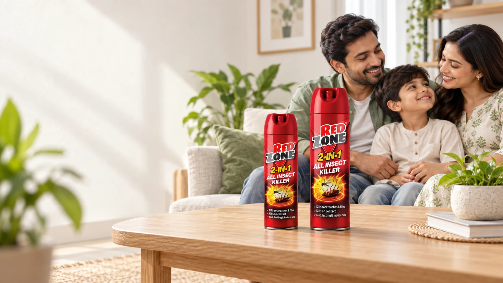 RedZone aerosols in a family living room